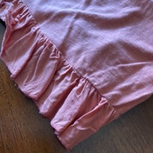 Urban Outfitters Salmon Crop Top with Ruffle and Tie Up Straps - Picture 4 of 6